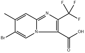 6-bromo-7-methyl-2-(trifluoromethyl)imidazo[1,2-a]pyridine-3-carboxylic acid Structure