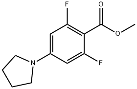 Methyl 2,6-difluoro-4-(pyrrolidin-1-yl)benzoate Structure