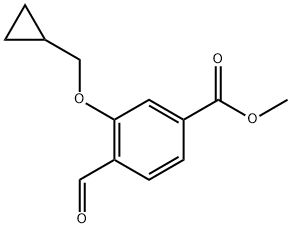 Benzoic acid, 3-(cyclopropylmethoxy)-4-formyl-, methyl ester Structure