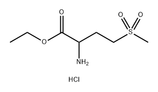 Butanoic acid, 2-amino-4-(methylsulfonyl)-, ethyl ester, hydrochloride (1:1) Structure