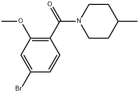 (4-Bromo-2-methoxyphenyl)(4-methyl-1-piperidinyl)methanone Structure