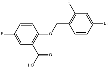 2-[(4-Bromo-2-fluorophenyl)methoxy]-5-fluorobenzoic acid Structure