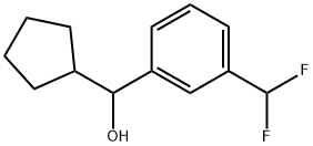 α-Cyclopentyl-3-(difluoromethyl)benzenemethanol Structure