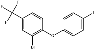 2-Bromo-1-(4-iodophenoxy)-4-(trifluoromethyl)benzene 구조식 이미지