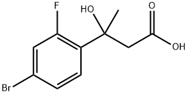 3-(4-Bromo-2-fluorophenyl)-3-hydroxybutanoic acid Structure