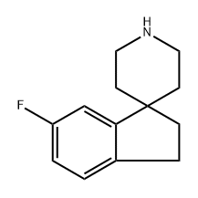 6-Fluoro-2,3-dihydrospiro[1H-indene-1,4'-piperidine Structure