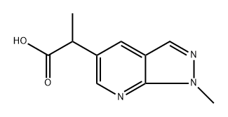 2-{1-methyl-1H-pyrazolo[3,4-b]pyridin-5-yl}propan
oic acid Structure