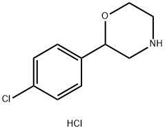 Morpholine, 2-(4-chlorophenyl)-, hydrochloride (1:1) 구조식 이미지