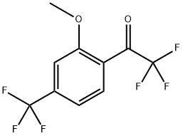 2,2,2-Trifluoro-1-(2-methoxy-4-(trifluoromethyl)phenyl)ethanone Structure