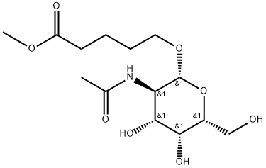 Pentanoic acid, 5-[[2-(acetylamino)-2-deoxy-β-D-galactopyranosyl]oxy]-, methyl ester Structure