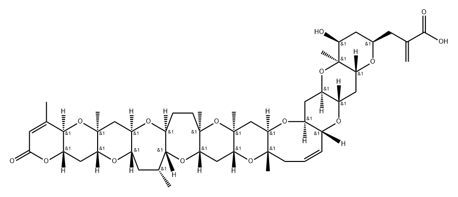 Brevetoxin B, 41-carboxy-41-deformyl- Structure