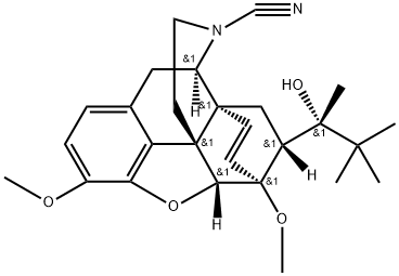 (αS,5α,7α)-4,5-Epoxy-7-(1-hydroxy-1,2,2-triMethylpropyl)-3,6-diMethoxy-6,14-ethenoMorphinan-17-carbonitrile Structure