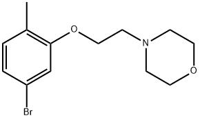 4-(2-(5-bromo-2-methylphenoxy)ethyl)morpholine Structure