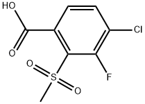 4-Chloro-3-fluoro-2-(methylsulfonyl)benzoic acid Structure