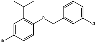 4-Bromo-1-[(3-chlorophenyl)methoxy]-2-(1-methylethyl)benzene Structure