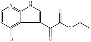 (4-Chloro-1H-pyrrolo[2,3-b]pyridin-3-yl)-oxo-acetic acid ethyl ester Structure