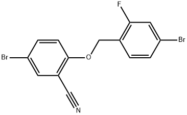 5-Bromo-2-[(4-bromo-2-fluorophenyl)methoxy]benzonitrile Structure