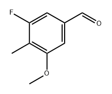 3-Fluoro-5-methoxy-4-methylbenzaldehyde 구조식 이미지