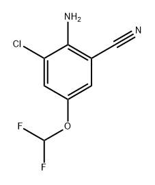 Benzonitrile, 2-amino-3-chloro-5-(difluoromethoxy)- Structure
