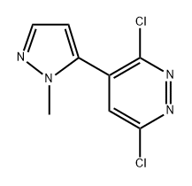 3,6-Dichloro-4-(1-methyl-1H-pyrazol-5-yl)pyridazine 구조식 이미지