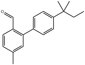 4'-(1,1-Dimethylpropyl)-5-methyl[1,1'-biphenyl]-2-carboxaldehyde Structure