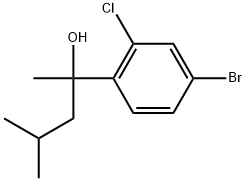 4-Bromo-2-chloro-α-methyl-α-(2-methylpropyl)benzenemethanol Structure