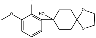 8-(2-fluoro-3-methoxyphenyl)-1,4-dioxaspiro[4.5]decan-8-ol Structure