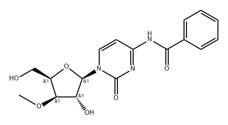 N-(1-((2R,3R,4R,5R)-3-hydroxy-5-(hydroxymethyl)-4-methoxytetrahydrofuran-2-yl)-2-oxo-1,2-dihydropyrimidin-4-yl)benzamide Structure