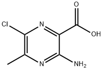 3-Amino-6-chloro-5-methylpyrazine-2-carboxylic acid 구조식 이미지