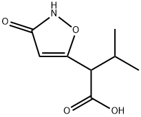5-Isoxazoleacetic acid, 2,3-dihydro-α-(1-methylethyl)-3-oxo- Structure