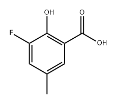 3-fluoro-2-hydroxy-5-methylbenzoic acid 구조식 이미지