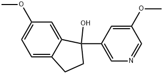 2,3-Dihydro-6-methoxy-1-(5-methoxy-3-pyridinyl)-1H-inden-1-ol Structure