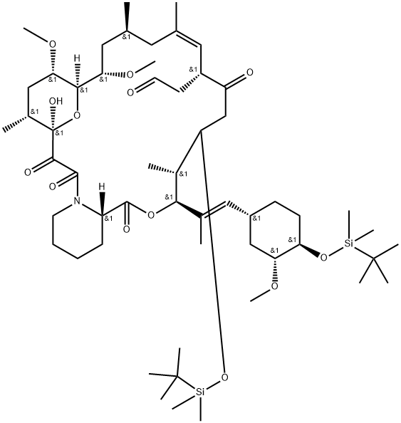 38-Desmethylene 24,32-Bis-O-(tert-butyldimethylsilyl)-38-oxo-FK-506 구조식 이미지