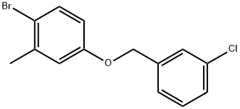 1-Bromo-4-[(3-chlorophenyl)methoxy]-2-methylbenzene Structure