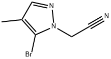 5-Bromo-4-methyl-1H-pyrazole-1-acetonitrile 구조식 이미지
