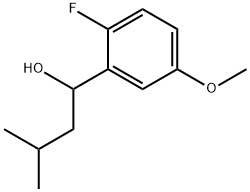 1-(2-fluoro-5-methoxyphenyl)-3-methylbutan-1-ol Structure