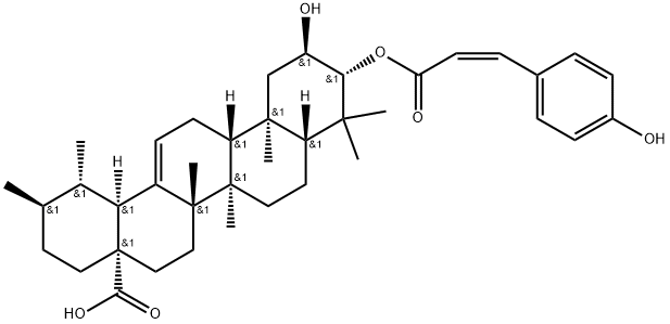 3-beta-O-(cis-p-Coumaroyl)corosolic acid Structure