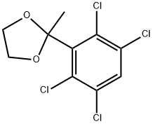 2-Methyl-2-(2,3,5,6-tetrachlorophenyl)-1,3-dioxolane Structure