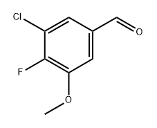 3-Chloro-4-fluoro-5-methoxybenzaldehyde Structure