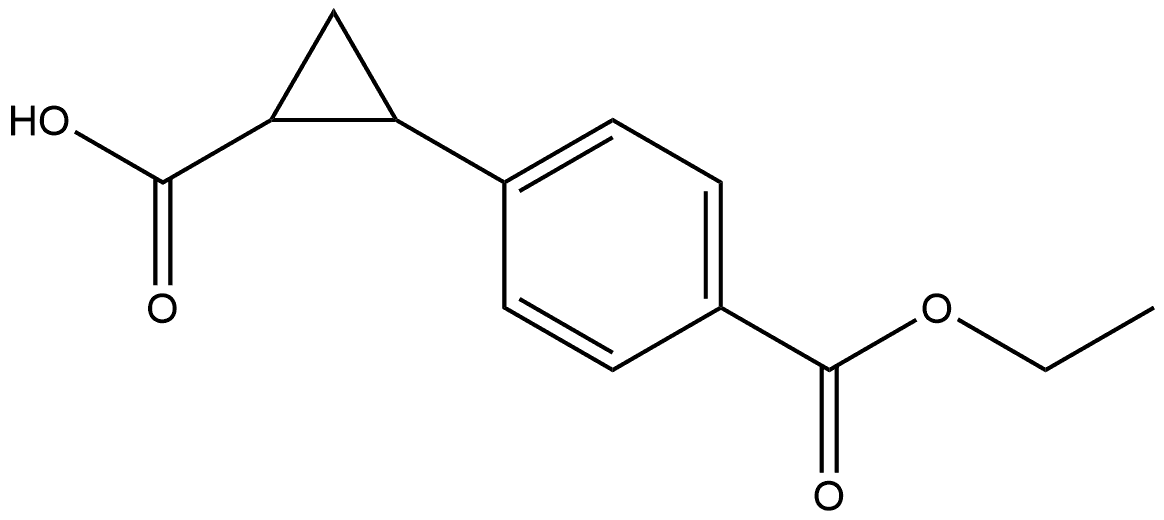 Benzoic acid, 4-(2-carboxycyclopropyl)-, 1-ethyl ester Structure