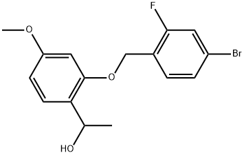 2-[(4-Bromo-2-fluorophenyl)methoxy]-4-methoxy-α-methylbenzenemethanol Structure