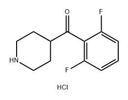 Methanone, (2,6-difluorophenyl)-4-piperidinyl-, hydrochloride (1:1) Structure