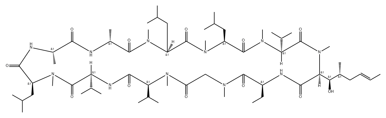 Cyclosporin A, 9-(N-methyl-L-valine)- Structure