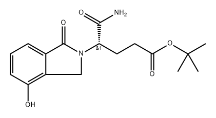 2H-Isoindole-2-butanoic acid, γ-(aminocarbonyl)-1,3-dihydro-4-hydroxy-1-oxo-, 1,1-dimethylethyl ester, (γS)- Structure