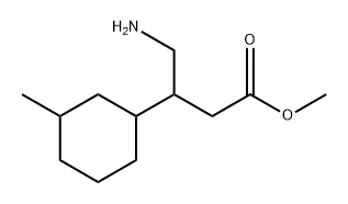 Cyclohexanepropanoic acid, β-(aminomethyl)-3-methyl-, methyl ester Structure