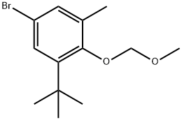 5-Bromo-1-(1,1-dimethylethyl)-2-(methoxymethoxy)-3-methylbenzene Structure