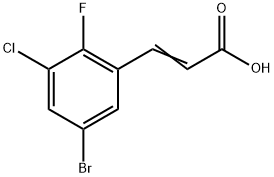 3-(5-Bromo-3-chloro-2-fluorophenyl)-2-propenoic acid Structure