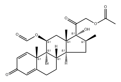 2-((9R,10S,11S,13S,16S,17R)-9-Bromo-11-(formyloxy)-17-hydroxy-10,13,16-trimethyl-3-oxo-6,7,8,9,10,11,12,13,14,15,16,17-dodecahydro-3H-cyclopenta[a]phenanthren-17-yl)-2-oxoethyl acetate Structure