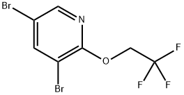 3,5-dibromo-2-(2,2,2-trifluoroethoxy)pyridine Structure