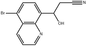 5-Bromo-β-hydroxy-8-quinolinepropanenitrile Structure